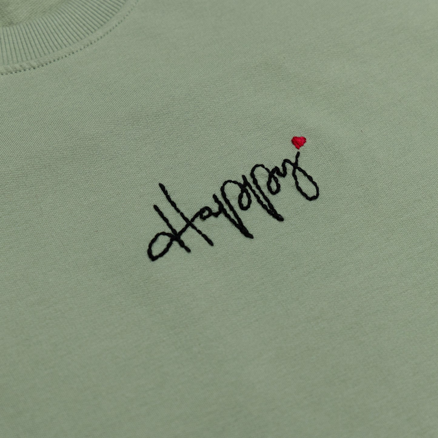 Happy Hand Embroidery Oversized T-Shirt
