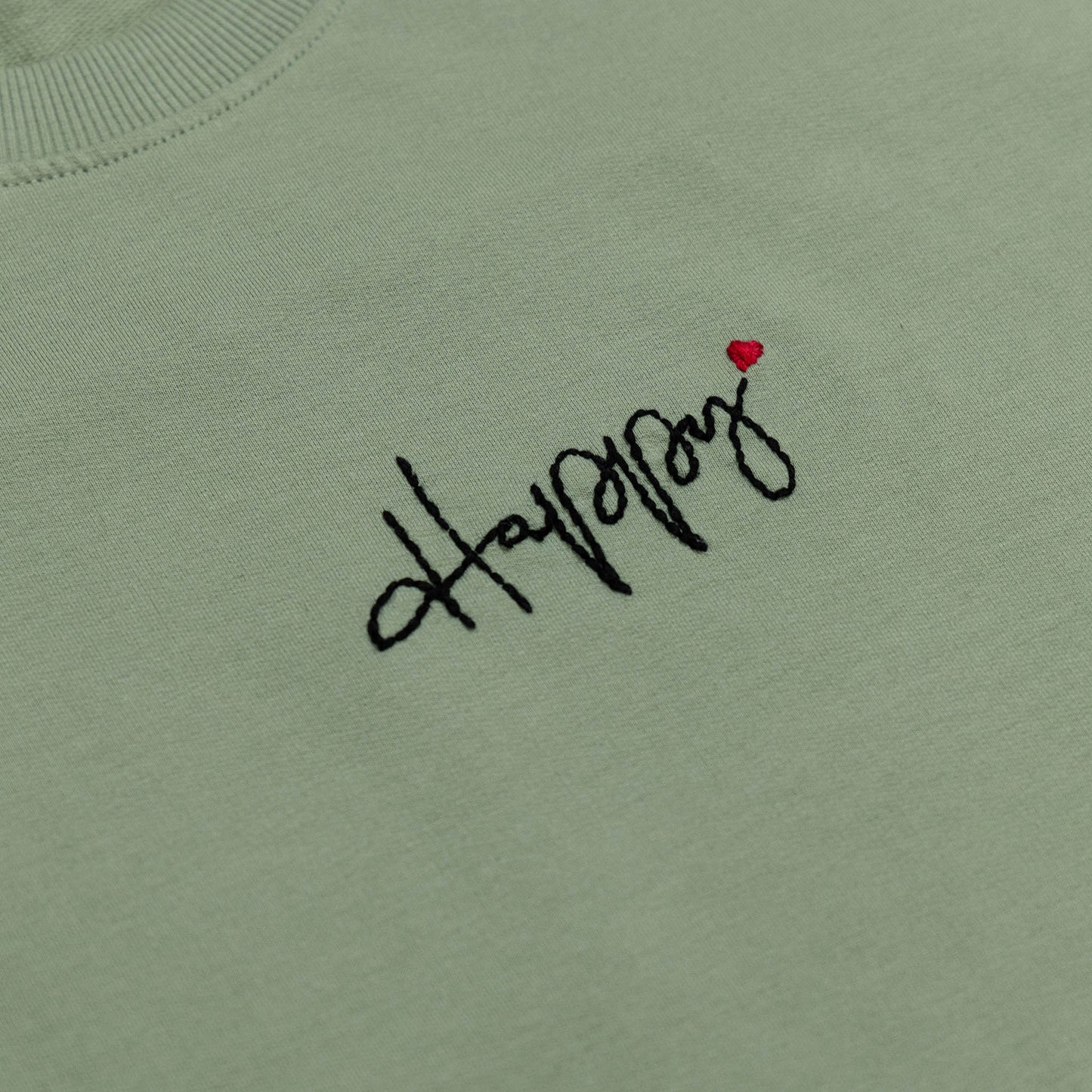 Happy Hand Embroidery Oversized T-Shirt