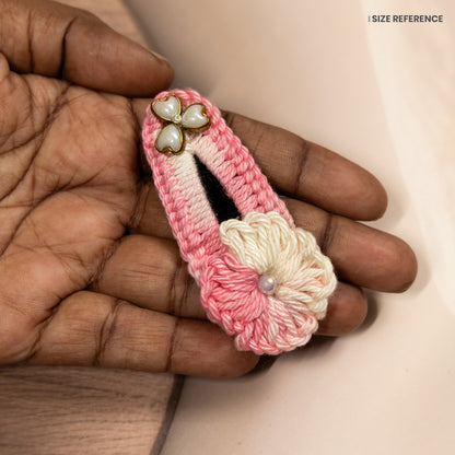 Handmade Crochet Flower Hair Clip Set 04