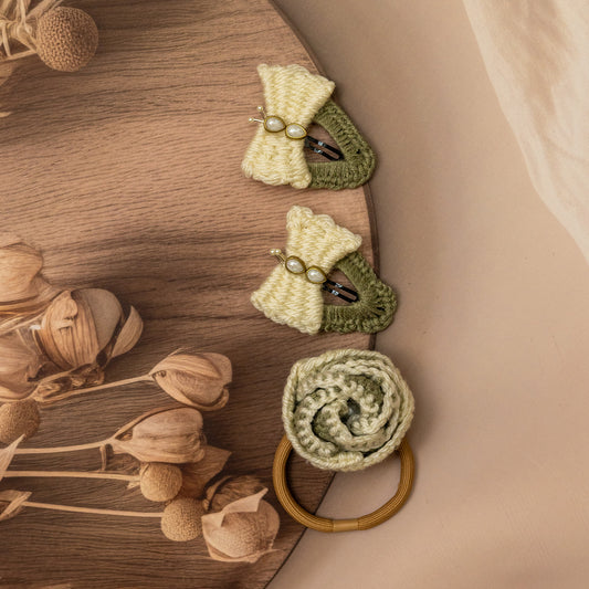 Handmade Crochet Butterfly Hair Clip Set 05