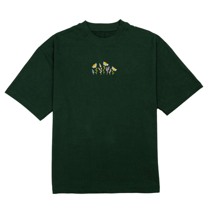 Flowers Hand Embroidery Oversized T-Shirt