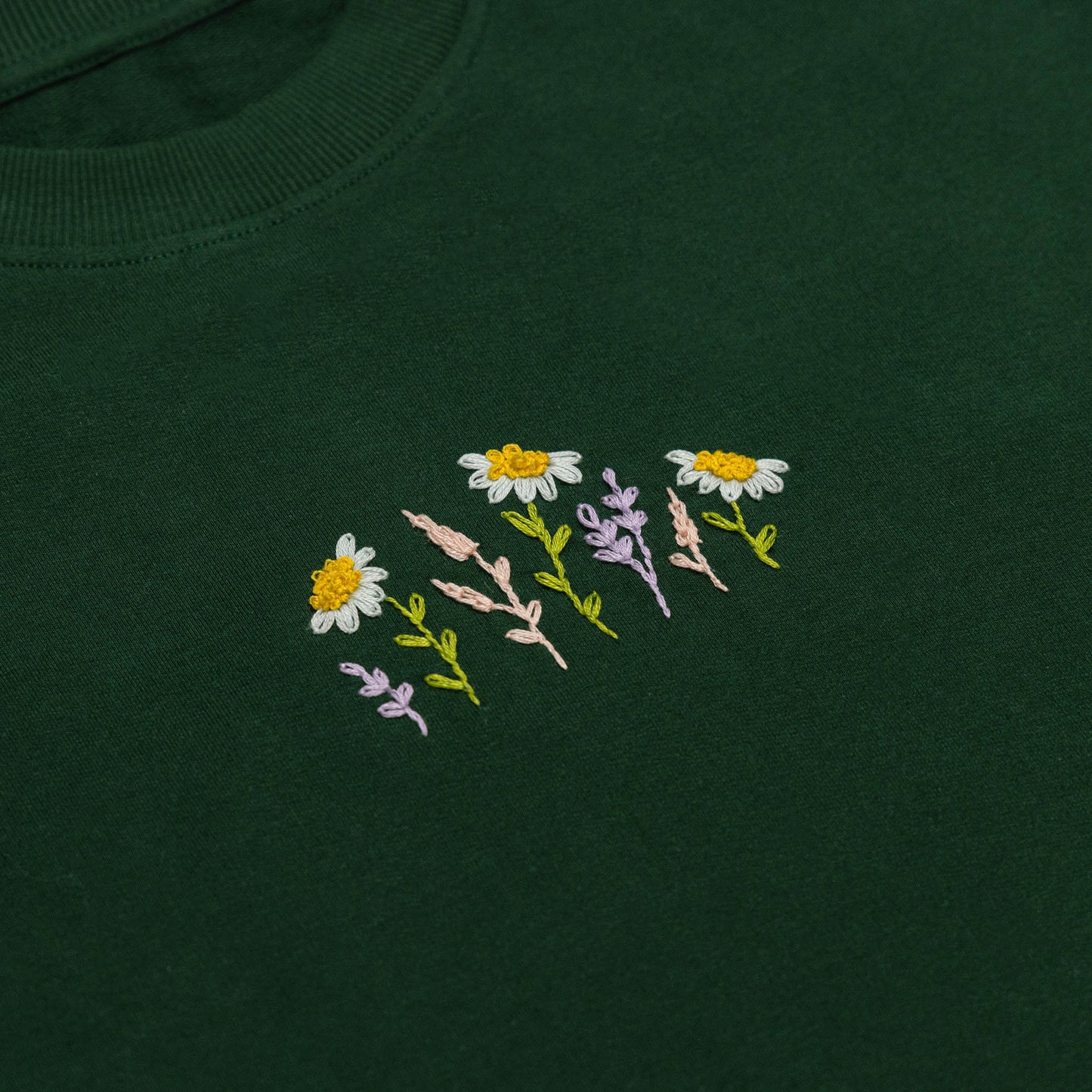 Flowers Hand Embroidery Oversized T-Shirt
