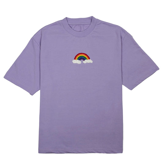 Rainbow Hand Embroidery Oversized T-Shirt